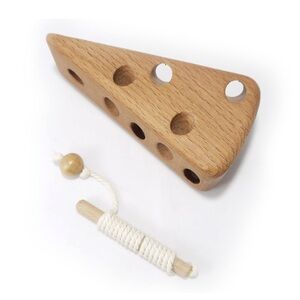 Lacing Cheese, Toddler Toy, Educational toy, motor skills toy
